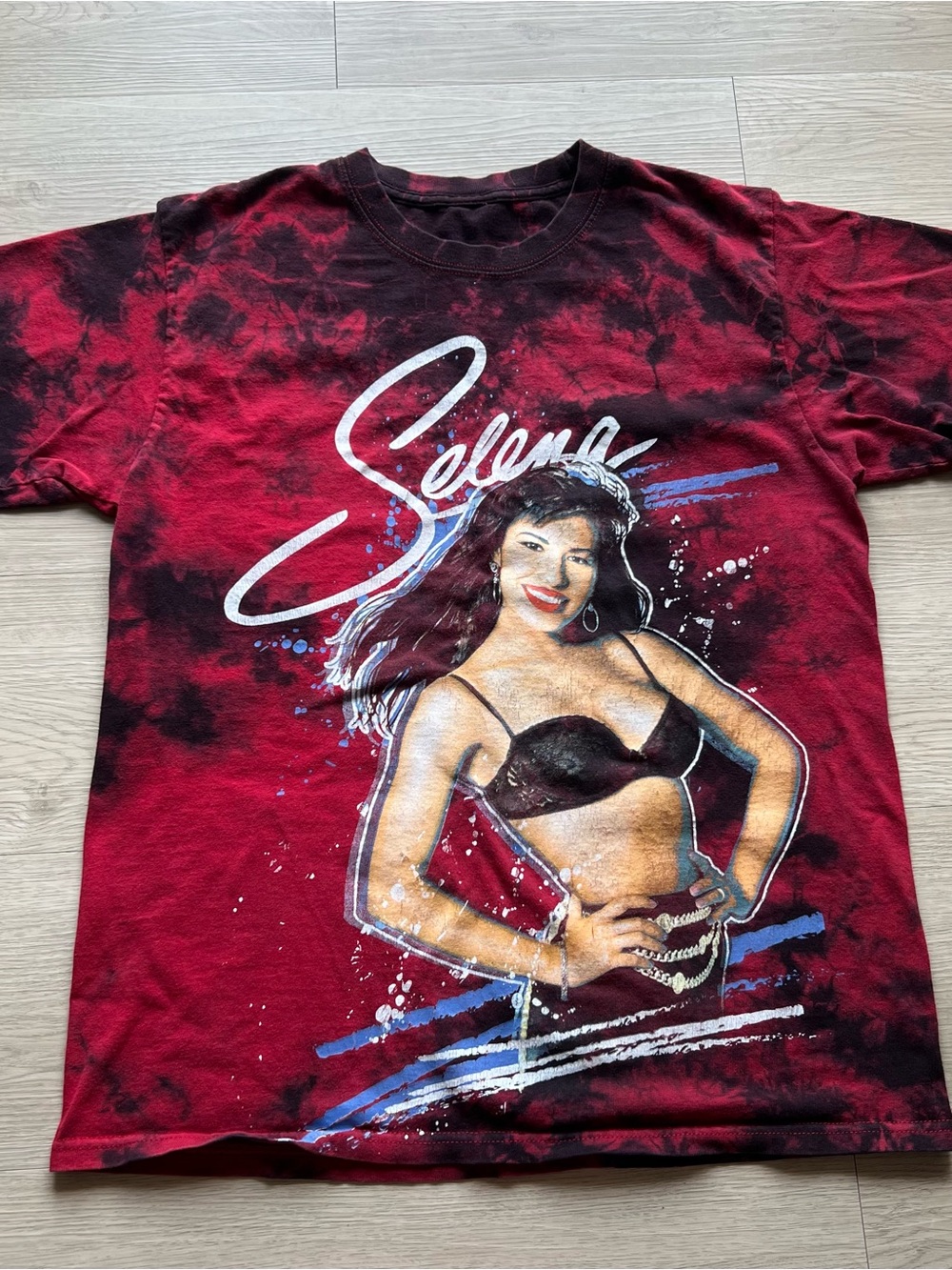 Selena Red and Black Tie Dye Shirt